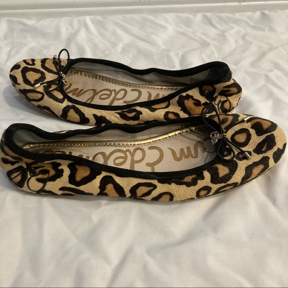 Sam Edelman brand Leopard animal print ballet flat ballerina flats, size 8.5 - Picture 2 of 7